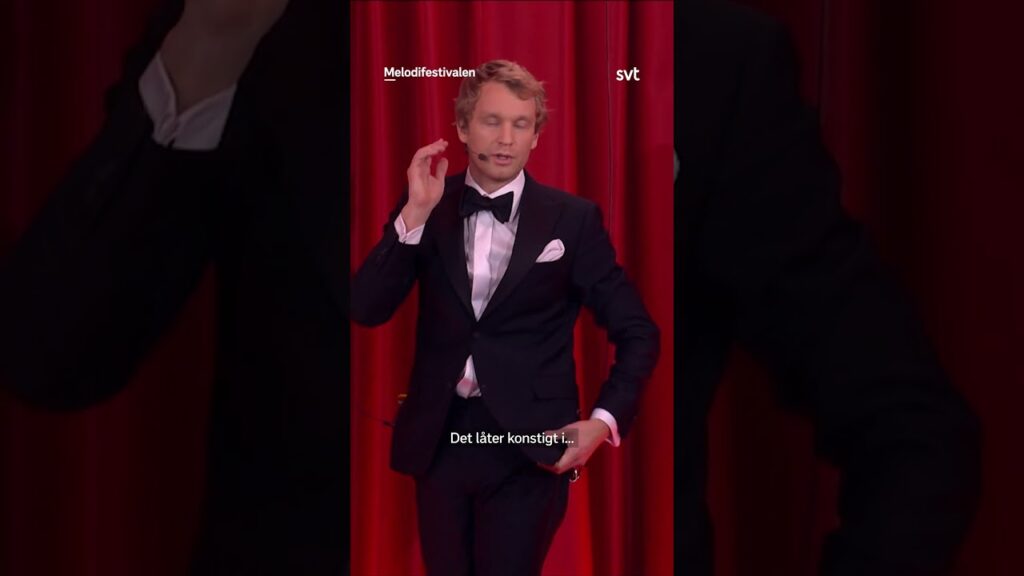 Björn Gustafsson har allt under kontroll 😆 #melodifestivalen