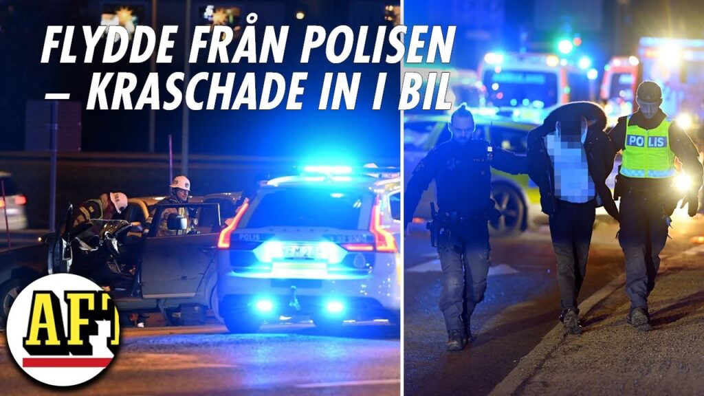 Flydde från polisen – kraschade in i bil på E4: Två gripna