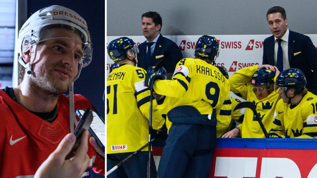 Svenska spelarna skrek på varandra i periodpaus | Tre Kronor