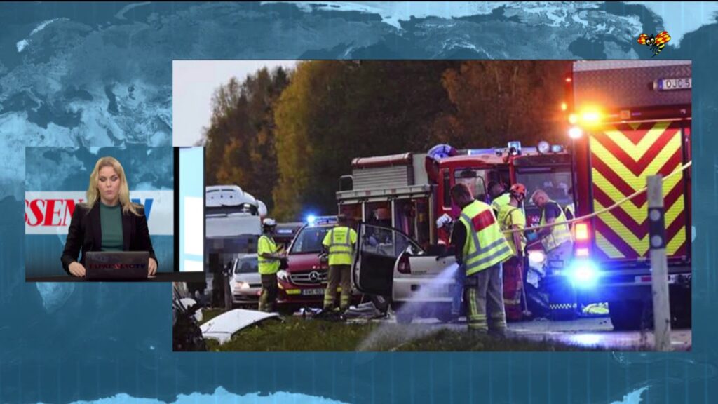 Bilar i våldsam kollision – fyra skadade