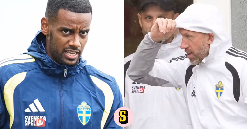 Stormigt på Sveriges första träning inför VM