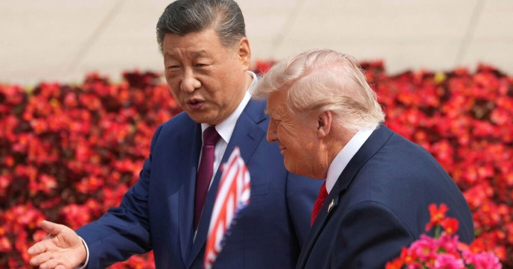 Donald Trump möter Xi Jinping på sitt besökt i Peking.